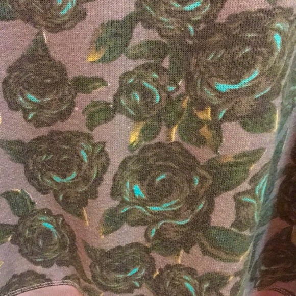 “True Grit” Plum Rose Print Cotton Cardigan - Picture 5 of 8